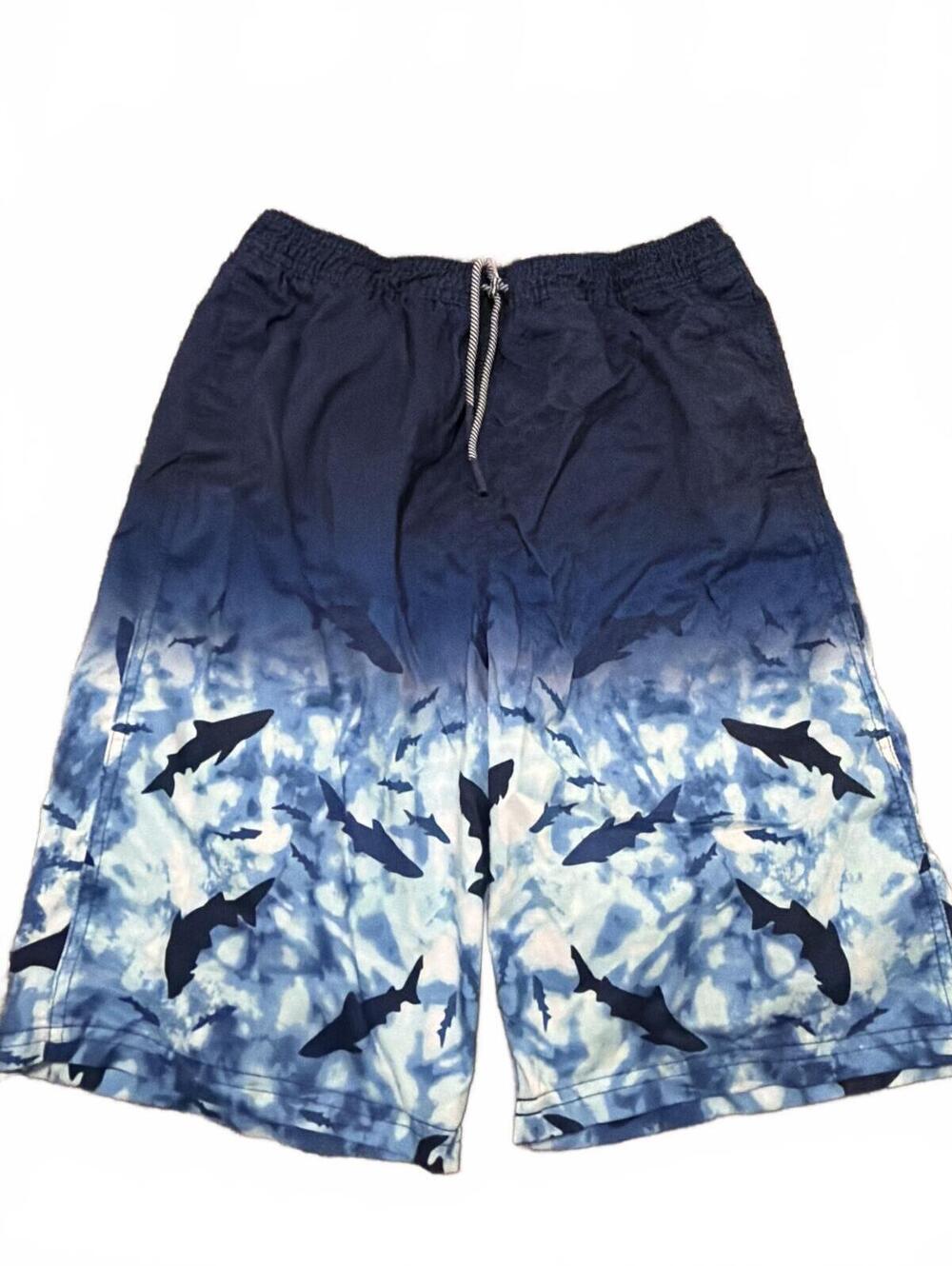 Cat & Jack Boys Swim Trunks XL Shark Print